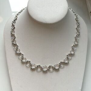 Sterling silver beaded link necklace. NWOT